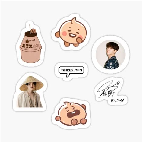 Stickers Stickers Labels Tags Holographic Bts Bt Shooky Peeker