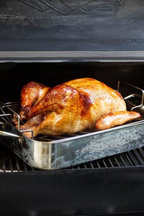 brown sugar bourbon brined traeger smoked turkey a license to grill