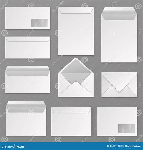 Envelopes Blank Corporate Closed And Open Envelope For A4 Letter Sheet