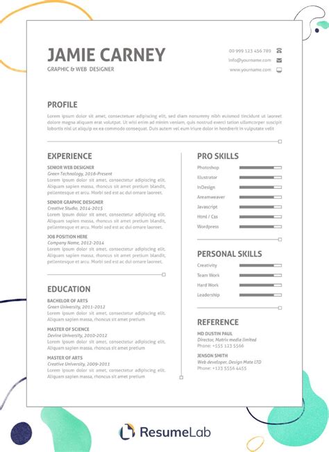 Word Document Resume Template Free 35 Sample Cv