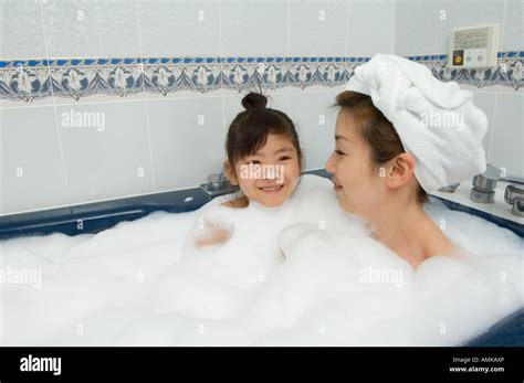 Mother And Daughter Taking Bath Stock Photo Alamy