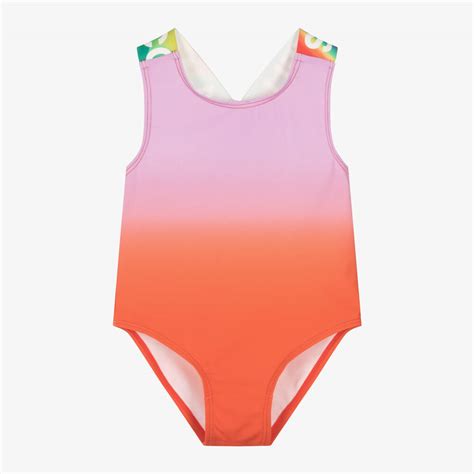 Stella Mccartney Kids Girls Pink And Red Swimsuit Upf50 Childrensalon