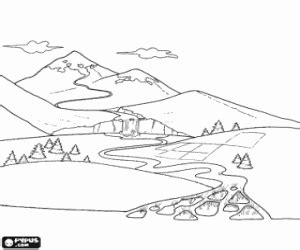 Free A river from its source at the summit of a mountain to its mouth