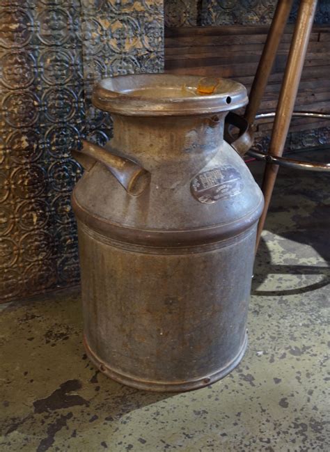 Antique 10 Gallon Milk Jug W Lid Salvage One