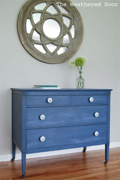 It was accidentally found in 1704 by two chemists in berlin. A Federal Blue Milk Paint Dresser with Light Blue Knobs ...