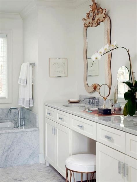Sets include a convenient seat and table with a mirror to help you get ready for your day. 30 Most Outstanding Bathroom Vanity with Makeup Counter Ideas