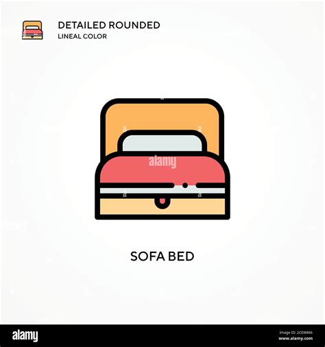 Sofa Bed Vector Icon Modern Vector Illustration Concepts Easy To Edit