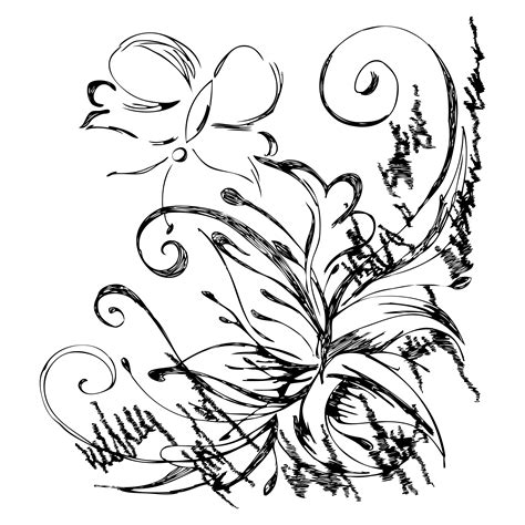 Free Hand Drawn Floral Vector