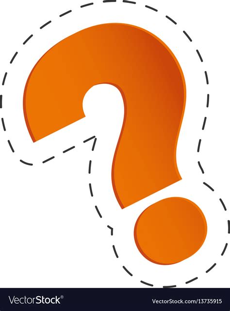 Orange Question Mark Image Royalty Free Vector Image