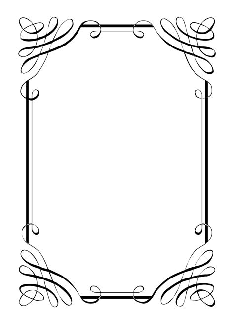 Insert frames into word 2007. Free vintage clip art images: Calligraphic frames and borders