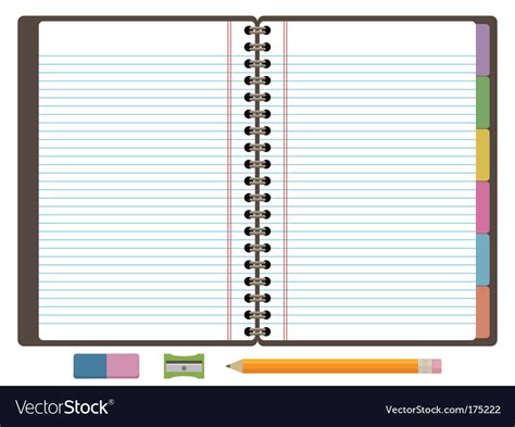 Blank Notebook Royalty Free Vector Image Vectorstock
