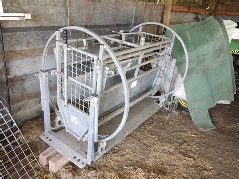 Lot 44 Iae Galvanised Sheep Rollover Crate Located