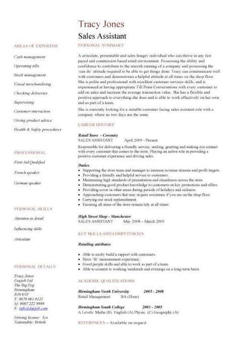 Free graduate teaching assistant cover letter with no experience template. Cv Examples for Retail Jobs Uk Beautiful Image Sales ...