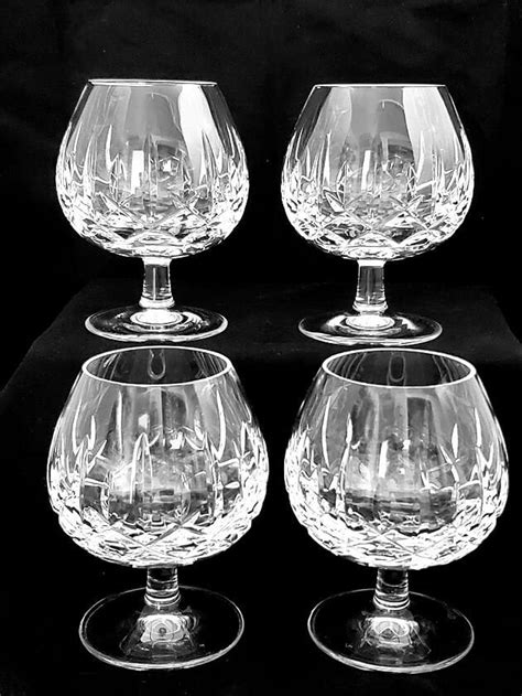 4 vintage waterford mourne brandy glasses vertical and crisscross cuts 4 5 8 high etsy