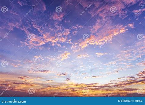 Colorful Sky Background Stock Image Image Of Sunrise 54288007