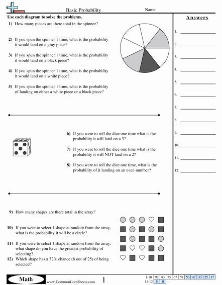 9) you are dealt five cards from a standard and shuffled deck of playing cards. Probability Worksheet High School Luxury Deck Of Cards ...