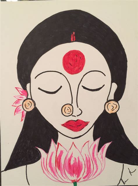 Pin By Pratusha Ramlu On Indian Women Painting Indian Women Painting