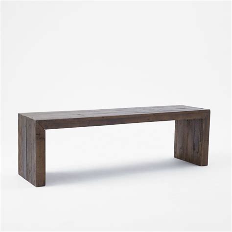 The wood has been harvested from old pine shipping pallets and used to create a unique and beautiful piece of furniture. Emmerson® Reclaimed Wood Dining Bench - Chestnut | West Elm