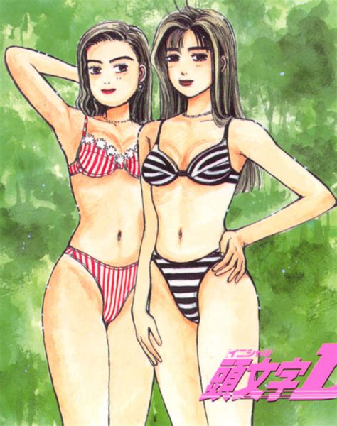 Satou Mako And Sayuki Initial D Drawn By Shigeno Shuuichi Danbooru