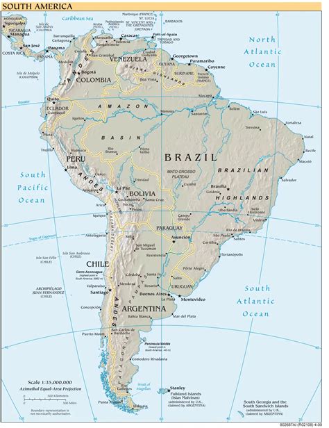 South America Reference Map