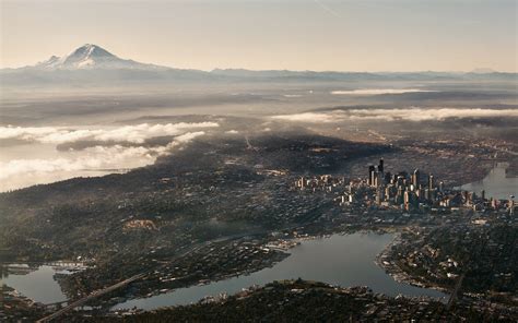 Seattle Usa Top View Wallpaper Hd City 4k Wallpapers Images Photos
