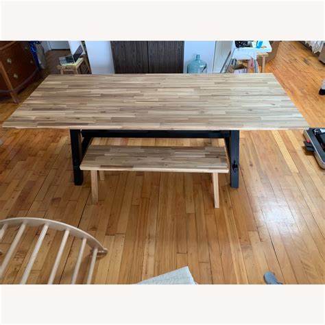 Ikea Skogsta Acacia Dining Table 2 Benches Aptdeco