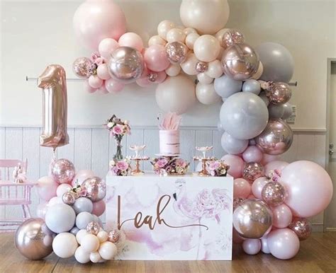 We'll give you 50 boys' first birthday party ideas to get you in the mood and help you decide. Pink Balloon Garland Decor for 1st Birthday Party | Girl ...