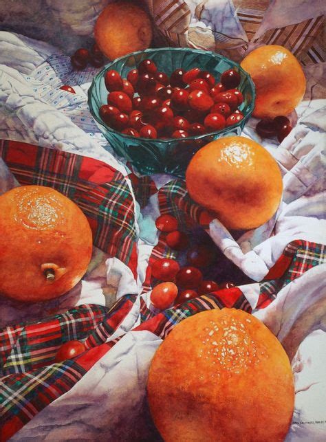 Clementines And Cranberries Watercolor Food Painting Competition