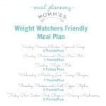 Free Weight Watcher Friendly Meal Plan And Grocery List Meal