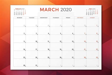 Ad Monthly Planner 2020 By Antartstock On Creativemarket Monthly