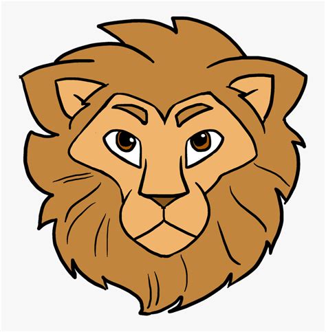 Lion Face Easy Drawing, HD Png Download , Transparent Png Image - PNGitem