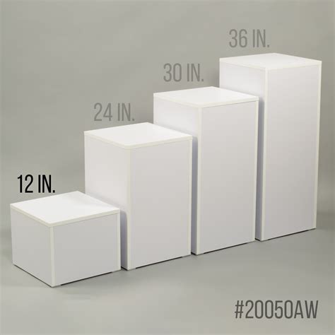 White Laminate Pedestal Displays With 15 Top Specialty Store Services
