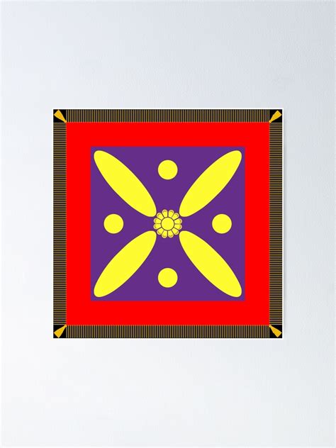 Sassanid Flag Of Persia Poster For Sale By Artentwined Redbubble