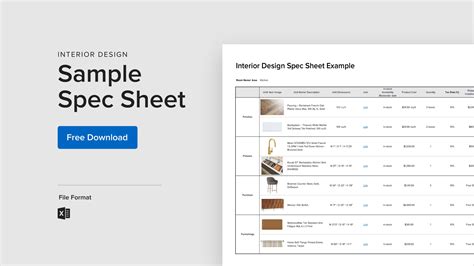 Interior Design Spec Sheet Free Template Guide Houzz Pro