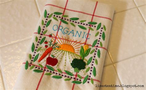 Finished Tea Towel Embroidered Veggie Tea Towel Pattern B Flickr