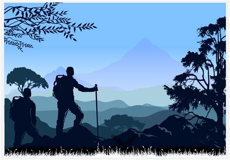 Mountaineering And Traveling Vector Illustration 114442 Vector Art At