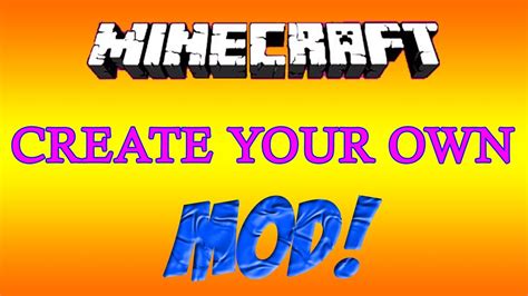 How To Create Your Own Minecraft Mod Custom Recipes Youtube
