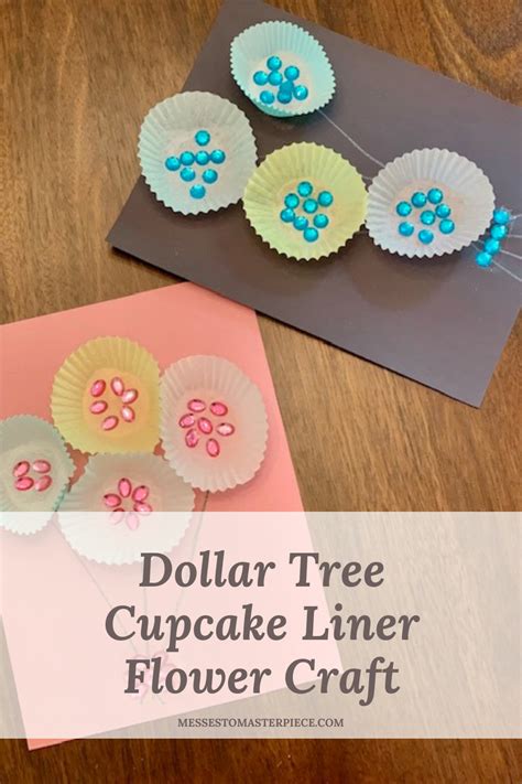 Easy Cupcake Liner Flower Craft Messes To Masterpiece