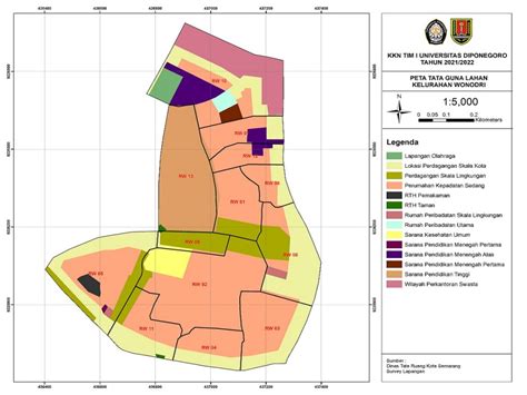 Mahasiswa Kkn Undip Tim I Tahun Membuat Peta Tata Guna Lahan Kelurahan Wonodri Berita