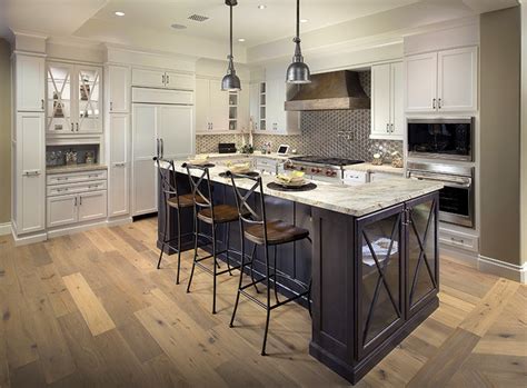 • ready to customize with a paint or stain of your choice • cabinets. Painted Cabinets & Dark Stained Island - Traditional ...