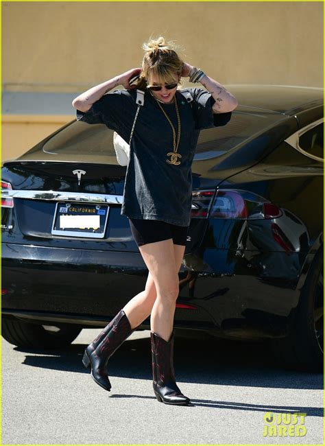Full Sized Photo Of Miley Cyrus Does A Little Dance While Out In Studio