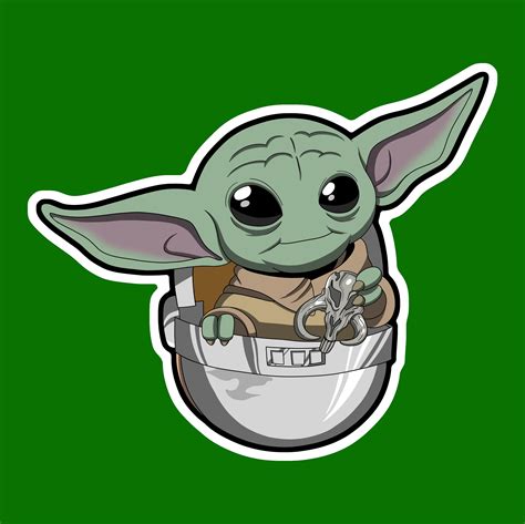 Baby Yoda Chibi Sticker New Episode Of Mandalorian Comes Out Tomorrow