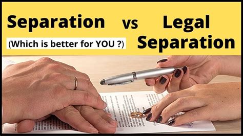 Separation Versus Legal Separation What Is The Difference Youtube