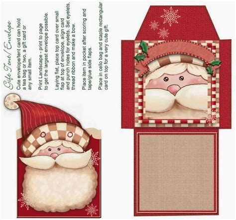 Free Printable Santa Boxes In Different Styles Christmas Envelopes