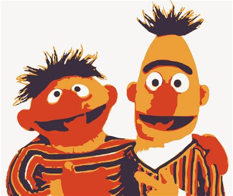 Ernie And Bert Stencil In 4 Layers