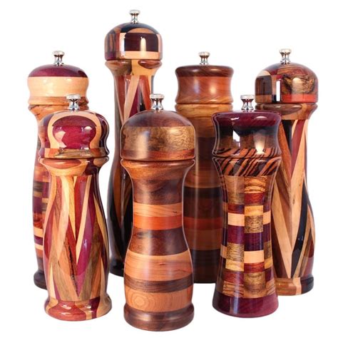 Handcrafted Wood Salt Grinders Pepper Mills With Images Pepper