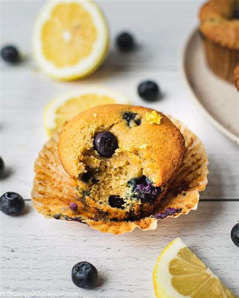 Healthy Lemon Blueberry Muffins These Healthy Lemon Blueberry Muffins