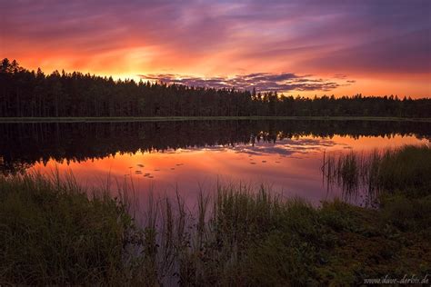 Sunset Lake Reflection Sweden Dave Derbis Photography