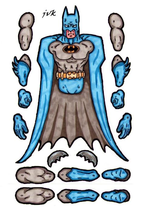 Batman Jointed Paper Doll By Maduntwoswords On Deviantart Dolls