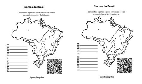 Mapa Biomas Do Brasil Para Colorir Modelo
